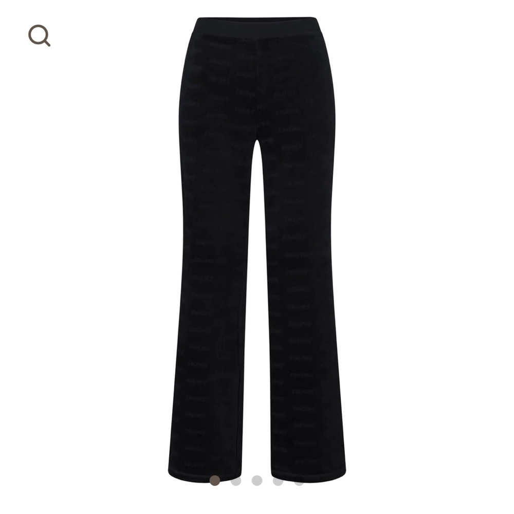 SKIMS logo velour tracksuit pants XXS onyx